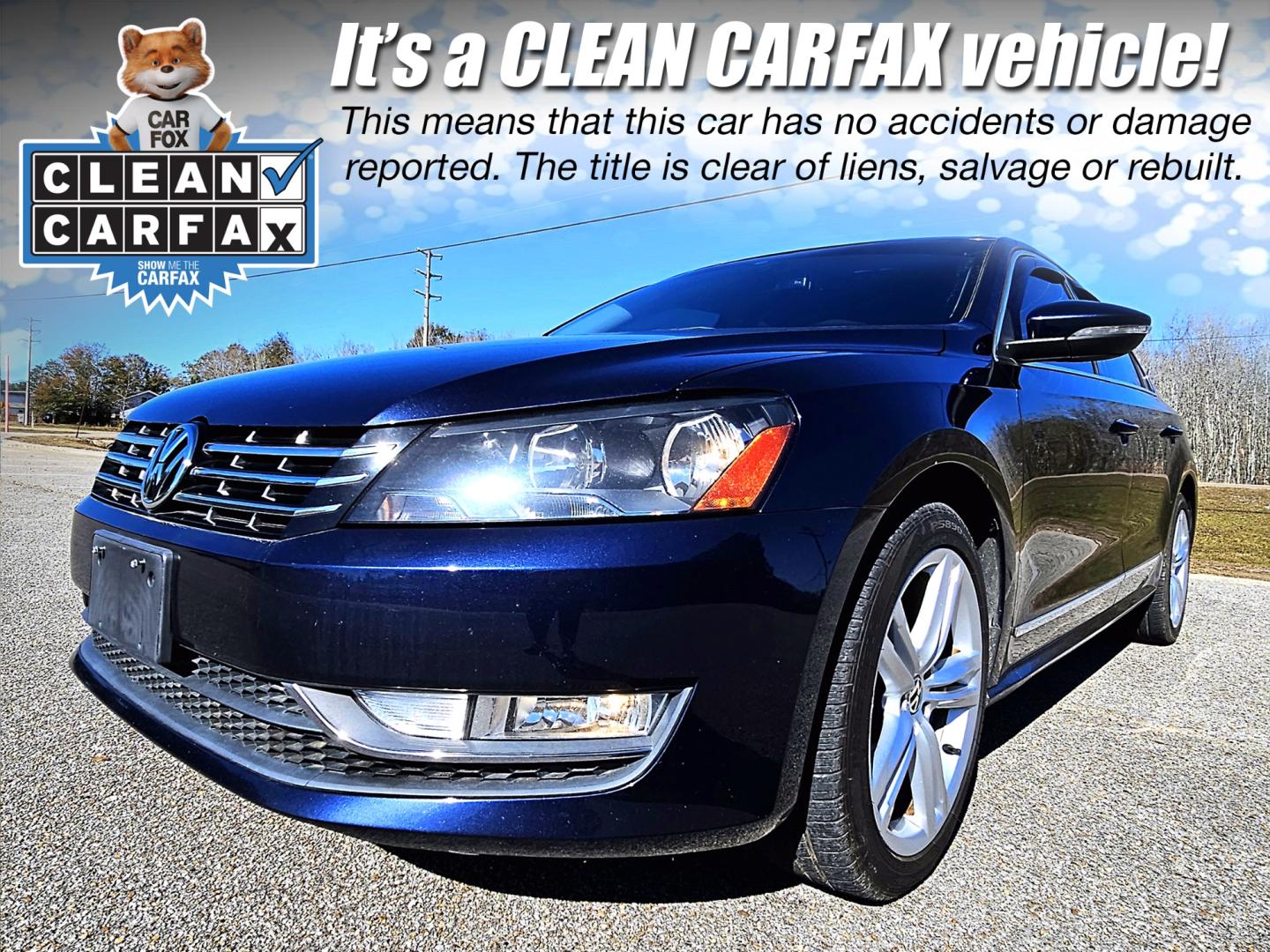 2012 Navy Blue Volkswagen Passat 2.0L TDI SE AT (1VWCN7A37CC) with an 2.0L L4 DIESEL engine, 6-Speed Automatic transmission, located at 18001 Kellogg Rd, Saucier, MS, 39574, (228) 832-1441, 39.421459, -76.641457 - Photo#2